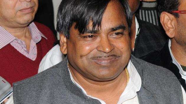 An aide of rape-accused Uttar Pradesh minister Gayatri Prajapati (in picture) was arrested on March 6, 2017. Head Constable Chanderpal was one of the seven accused in a gang rape case. (HT File) An aide of rape-accused Uttar Pradesh minister Gayatri Prajapati (in picture) was arrested on March 6, 2017. Head Constable Chanderpal was one of the seven accused in a gang rape case. (HT File)