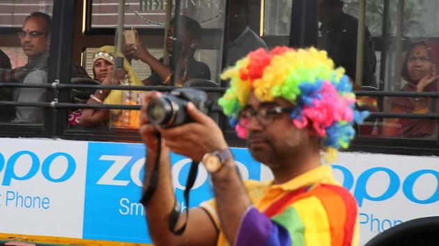 The first LGBT Pride march was held in 2015 in Jaipur. (Himanshu Vyas/HT Photo)