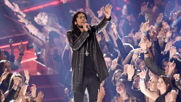 Skip Marley performs ‘Chained to the Rhythm’. (Chris Pizzello/Invision/AP) Skip Marley performs ‘Chained to the Rhythm’. (Chris Pizzello/Invision/AP)
