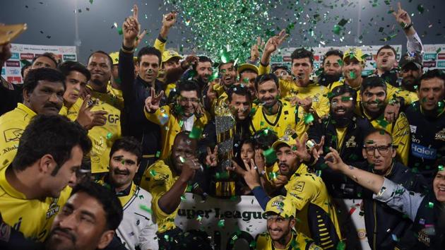Peshawar Zalmi defeated Quetta Gladiators in the final of the Pakistan Super League on Sunday.(AFP)