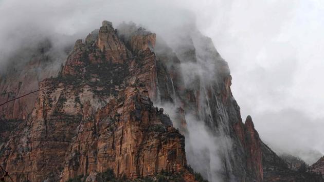 Within 229 square miles of Zion National Park are high plateaus, a maze of narrow, deep, sandstone canyons, and the Virgin River and its tributaries. (RHONA WISE / AFP) Within 229 square miles of Zion National Park are high plateaus, a maze of narrow, deep, sandstone canyons, and the Virgin River and its tributaries. (RHONA WISE / AFP)
