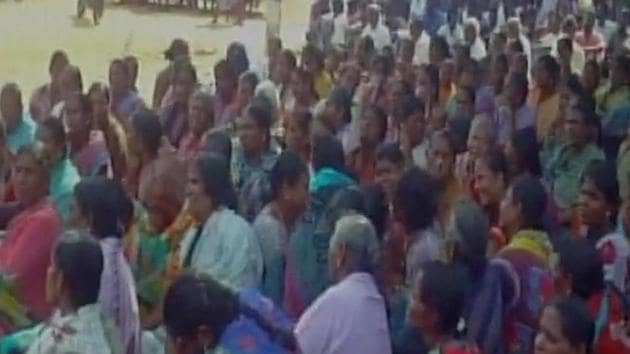 Hundreds from fishermen community sat in protest on Tuesday against the alleged killing.(ANI photo)