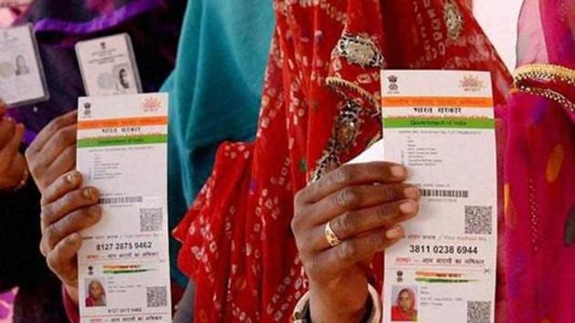The Centre said till an Aadhaar number is assigned to any individual, the benefits will continue to be doled out based on alternate means of identification.(PTI Photo)