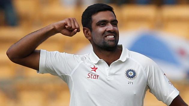 India's Ravichandran Ashwin celebrates the wicket of Australia's Peter Handscomb on Day 4 of the 2nd Test match in Bangalore.(REUTERS)