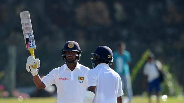 Kusal Mendis slammed a magnificent 166*, his 2nd Test ton as Sri Lanka reached 321/4 at stumps on day one of the Galle Test against Bangladesh. (AFP) Kusal Mendis slammed a magnificent 166*, his 2nd Test ton as Sri Lanka reached 321/4 at stumps on day one of the Galle Test against Bangladesh. (AFP)