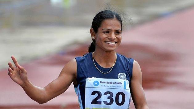 Dutee Chand’s trip to Birmingham for the indoor athletics event will be funded by Pullela Gopichand.(AFP)