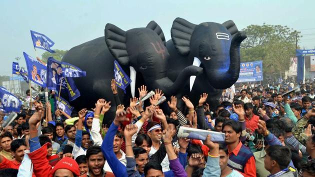 File photo of BSP supporters at an election rally of Mayawati. (PTI) File photo of BSP supporters at an election rally of Mayawati. (PTI)