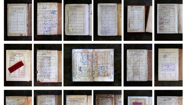 A compilation of date sheets showing when books were borrowed from The People’s Reading Room and Library (Photo courtesy: Chirodeep Chaudhuri) A compilation of date sheets showing when books were borrowed from The People’s Reading Room and Library (Photo courtesy: Chirodeep Chaudhuri)