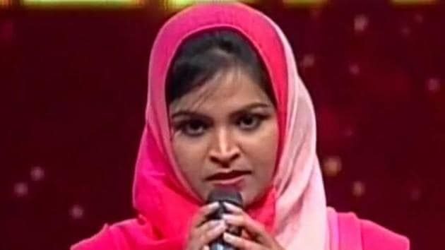 Suhana Syed, 22, who hails from Shivamogga district, sang the song at the audition of the music reality show Sa Re Ga Ma Pa. (Facebook) Suhana Syed, 22, who hails from Shivamogga district, sang the song at the audition of the music reality show Sa Re Ga Ma Pa. (Facebook)