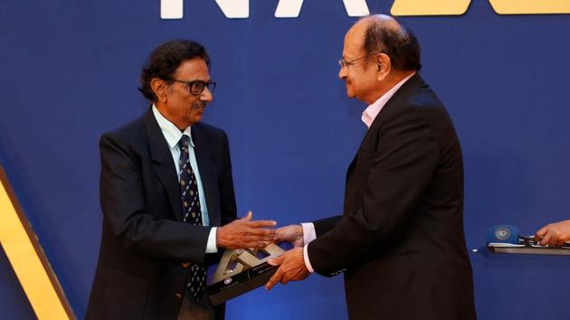 Vaman Kumar, who played two Tests for India in 1961, received a special award. (BCCI)