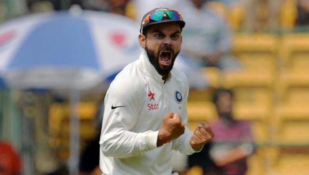 Virat Kohli, India captain, was slammed by Ian Healy for being over-aggressive in the second India vs Australia Test.(AFP)