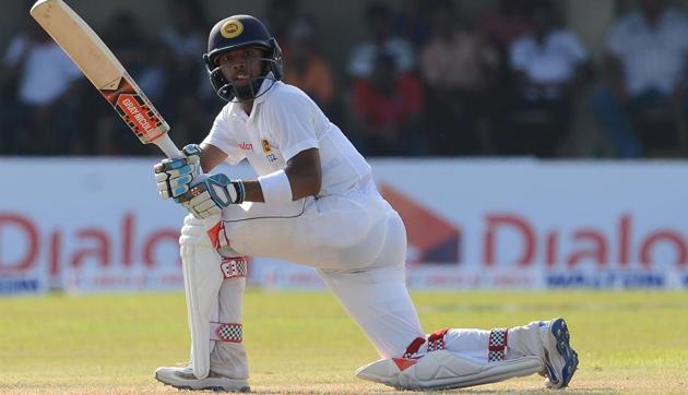 Sri Lanka cricket team’s Kusal Mendis notched up his highest Test score as Sri Lanka reached 494 against Bangladesh during the 1st Test at the Galle International Cricket Stadium.(AFP)