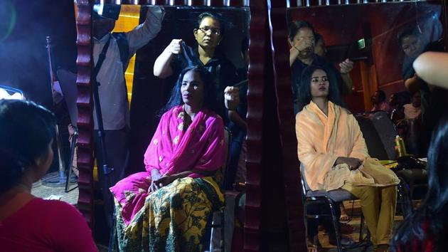 Fashion designer and former model Bibi Russell planned the show and said the idea was to break gender stereotypes and highlight the “sparkle” and “beauty” of survivors despite their physical scars. (AFP)