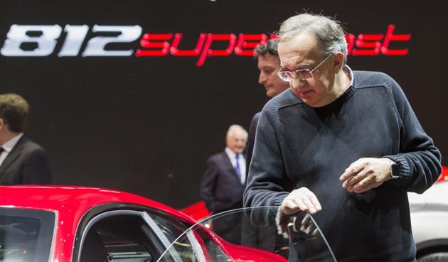 Fiat Chrysler CEO Sergio Marchionne at the 87th Geneva International Motor Show in Geneva on Tuesday. (AP) Fiat Chrysler CEO Sergio Marchionne at the 87th Geneva International Motor Show in Geneva on Tuesday. (AP)