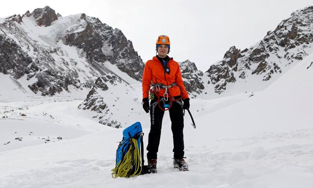 Julia Argunova, 36, a mountaineering instructor, poses at 3,200 meters (10,499 feet) above sea level in the Tien Shan mountains near Almaty, Kazakhstan, February 17, 2017. ‘Physical strength benefits male colleagues in some situations on harder routes. But, women are more concentrated and meticulous. In general, women are better at teaching. My main professional task is to teach safe mountaineering.’ (Shamil Zhumatov / REUTERS)