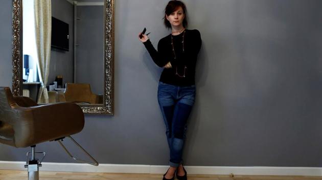 Aneta Lukasiewicz, 33, a hairdresser, poses for a photograph at a hairdressing studio in Warsaw, Poland, February 23, 2017. ‘From my observation in this job there are more women hairdressers then men in Poland. But I think the number of male hairdressers is growing. From my experience women clients even prefer to have their hair cut by men, sometimes the reason is curiosity, but also it's a fashion.’ (Kacper Pempel / REUTERS)