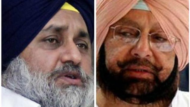(Left) SAD president Sukhbir Singh Badal and (right) PPCC chief Captain Amarinder Singh. (HT File Photos) (Left) SAD president Sukhbir Singh Badal and (right) PPCC chief Captain Amarinder Singh. (HT File Photos)