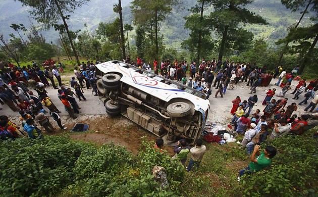 Accidents involving buses are common in Nepal, with a majority of the incidents blamed on difficult terrain, untrained drivers and old vehicles.(Reuters file/ representational pic only)