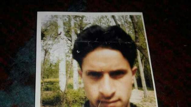 Picture of Muzaffar Ahmed Rather before he was arrested.(HT Photo)