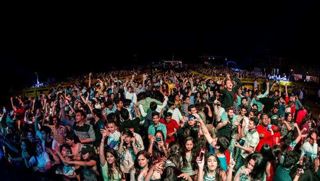 Crowd cheers on as Zenith performs onstage on the second day of the fest. (Anand Mohapatra) Crowd cheers on as Zenith performs onstage on the second day of the fest. (Anand Mohapatra)