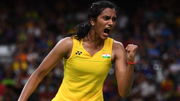 PV Sindhu beat Indonesia’s Dinar Dyah Ayustine easily to advance to the quarterfinals of the All England Open badminton championship in Birmingham on Thursday.(Getty Images)