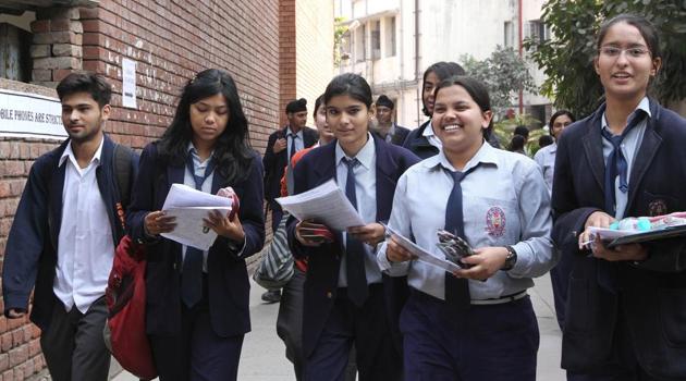 For the school exams, there are 7.81 lakh aspirants this year, while 8.86 lakh will write board exam. (HT FILE) For the school exams, there are 7.81 lakh aspirants this year, while 8.86 lakh will write board exam. (HT FILE)