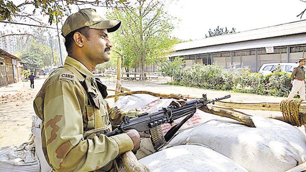 Around 600 police and paramilitary personnel will be deployed on March 11, the day of counting. (Sakib Ali/HT Photo) Around 600 police and paramilitary personnel will be deployed on March 11, the day of counting. (Sakib Ali/HT Photo)