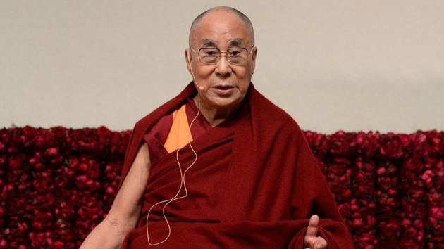 Tibetan spiritual leader, the Dalai Lama, delivers a public lecture on at a function in New Delhi on February 5, 2017.(AFP File)