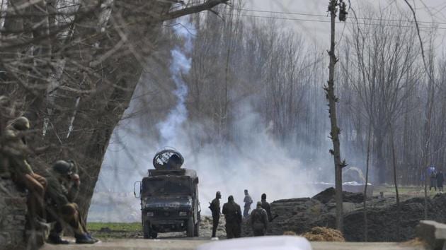 Two militants, who are locals from nearby Queil area, were killed in the encounter in Padgampora area of Jammu and Kashmir’s Pulwama district.(Waseem Andrabi/HT Photo) Two militants, who are locals from nearby Queil area, were killed in the encounter in Padgampora area of Jammu and Kashmir’s Pulwama district.(Waseem Andrabi/HT Photo)