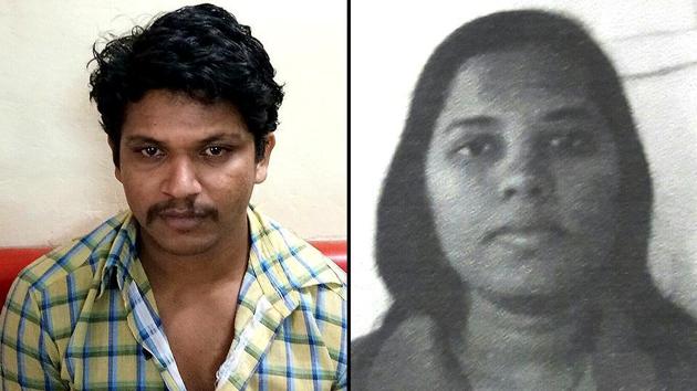 Mobile phone mechanic Vijay Sanjay Jharkad (left), who allegedly killed his live-in partner Punam Punyakar Gajbhiye, in Badlapur city in Maharashtra’s Thane district.(HT FILE)