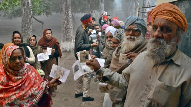 People in Punjab opened this election season when they cast their votes for the Punjab assembly on February 4, 2017. The state, along with Goa, have waited the longest to find out the results of their choices.(Gurpreet Singh//HT FIle Photo)