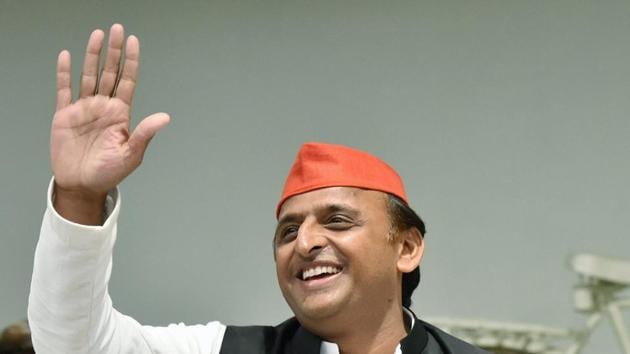 Uttar Pradesh Chief Minister Akhilesh Yadav gestures while addressing a press conference at party headquarters in Lucknow, March 7. (PTI) Uttar Pradesh Chief Minister Akhilesh Yadav gestures while addressing a press conference at party headquarters in Lucknow, March 7. (PTI)