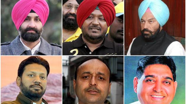 Congress leaders: Barindermeet Singh wins from Pahara, Kuldeep Singh wins from Gill, Gurmeet Singh Sodhi from Guru Har Sahai, Sukhwinder Singh Danny From Jandiala, Rajinder Beri from Jalandhar Central, and Sunder Sham Arora from Hoshiarpur. (HT File Photos)
