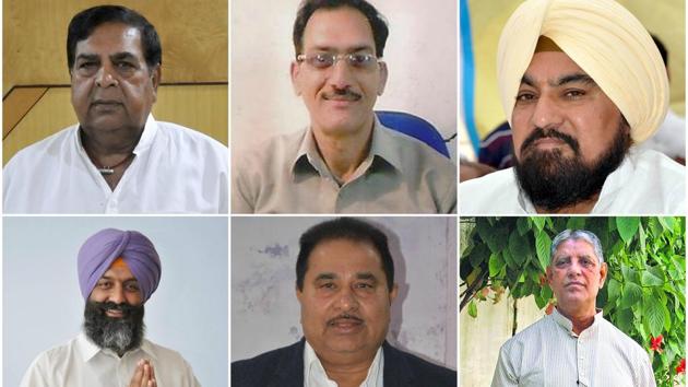 Congress candidates Surinder Dawar wins from Ludhiana Central, Joginder Pal wins in Bhoa, Hardial Singh Kamboj wins in Rajpura, Ramanjeet Singh Sikki wins from Khadoor Sahib, OP Soni wins from Amritsar Central, and Rakesh Pandey wins the seat from Ludhiana North. (HT File Photos)