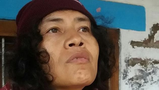 Manipur activist Irom Sharmila at her residence in Imphal on Saturday. She said she is quitting electoral politics after receiving just 90 votes in the assembly polls.(HT photo)