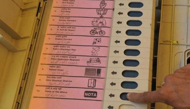 In Goa, 1.2% of the people voted for NOTA (None of the Above)(HT Photo)