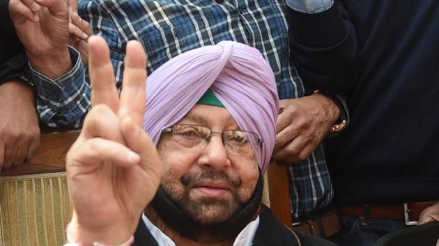 Punjab chief Captain Amrinder Singh at his residence in sector 10, Chandigarh, on n Saturday. (Sanjeev Sharma/HT Photo) Punjab chief Captain Amrinder Singh at his residence in sector 10, Chandigarh, on n Saturday. (Sanjeev Sharma/HT Photo)