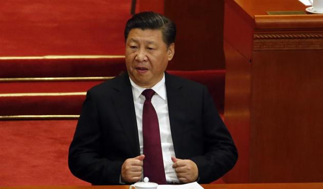 Chinese President Xi Jinping at the opening session of the Chinese People's Political Consultative Conference (CPPCC) in Beijing, China, on Friday.(AP)
