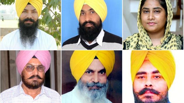 Aam Aadmi Party’s winners: Pirmal Singh Dhaula wins the Bhadaur seat, Kulwant Singh Pandori wins the Mehal Kalan seat, Rupinder Kaur Ruby wins Bathinda Rural seat, Budh Ram wins Budhlada seat, Jagdev Singh wins Maur seat and Amarjit Singh Sandoa wins the seat from Rupnagar. (HT File Photos)