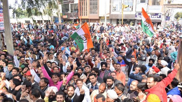 According to a thorough perusal and tabulation of the poll data, of the 77 seats in its kitty, at least 29 segments are those which are either urban or have Hindu business community as majority voters. (HT Photo) According to a thorough perusal and tabulation of the poll data, of the 77 seats in its kitty, at least 29 segments are those which are either urban or have Hindu business community as majority voters. (HT Photo)