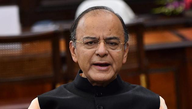 File photo of Union finance minister Arun Jaitley who has been given additional charge of the defence ministry following Manohar Parrikar’s resignation.(PTI)