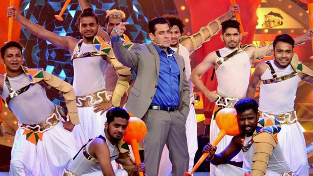Salman Khan during the finale of Bigg Boss season 10 in Mumbai.(PTI)