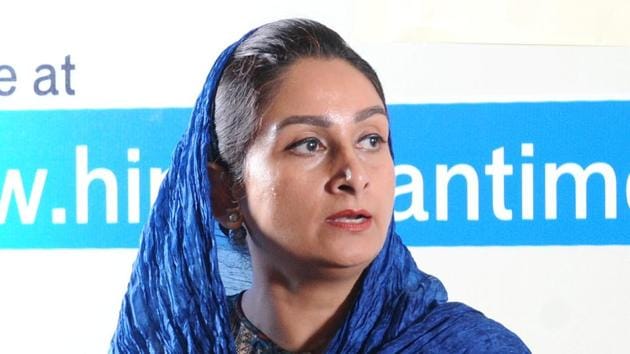 Union minister Harsimrat Kaur Badal .(HT File Photo)