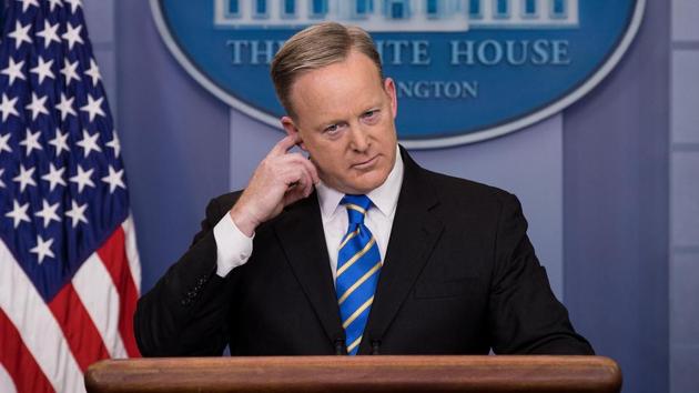 The White House Press Secretary Sean Spicer was repeatedly questioned by an Indian-American woman who accused him of destroying the US while she a took a dig at President Donald Trump. (Reuters File Photo) The White House Press Secretary Sean Spicer was repeatedly questioned by an Indian-American woman who accused him of destroying the US while she a took a dig at President Donald Trump. (Reuters File Photo)