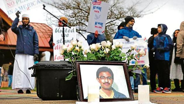 A peace vigil held in Washington on March 5 in the memory of Srinivas Kuchibhotla, the 32-year-old Indian engineer killed at a bar in Kansas (AFP File Photo) A peace vigil held in Washington on March 5 in the memory of Srinivas Kuchibhotla, the 32-year-old Indian engineer killed at a bar in Kansas (AFP File Photo)