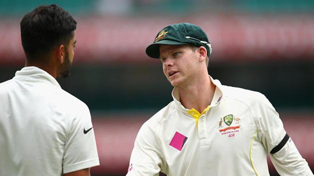 Australia cricket team captain Steve Smith left India miffed when he looked towards the dressing room for advice on whether to review a lbw dismissal in the Bangalore Test. India captain team skipper Virat Kohli made his displeasure known at the post-match press conference.(Getty Images)