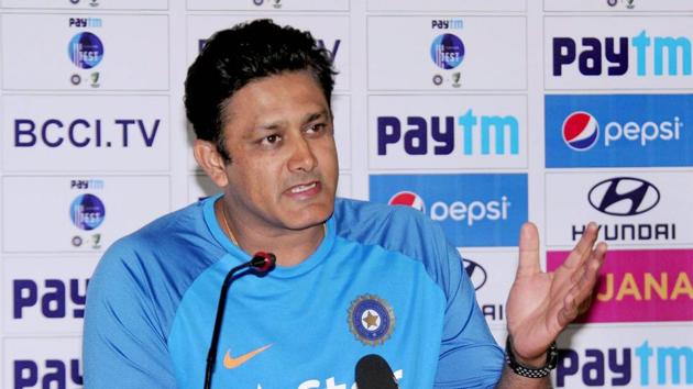 Anil Kumble addresses a press conference in which he said that the truce between BCCI and CA over the DRS issue was a sign of the Indian Board’s maturity. (PTI) Anil Kumble addresses a press conference in which he said that the truce between BCCI and CA over the DRS issue was a sign of the Indian Board’s maturity. (PTI)