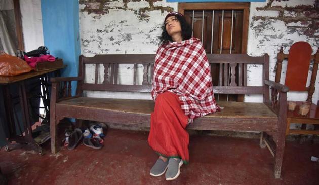 Right activist Irom Sharmila after losing her battle against three-time Manipur CM Ibobi Singh in the assembly election, in Imphal on Saturday. (AFP) Right activist Irom Sharmila after losing her battle against three-time Manipur CM Ibobi Singh in the assembly election, in Imphal on Saturday. (AFP)