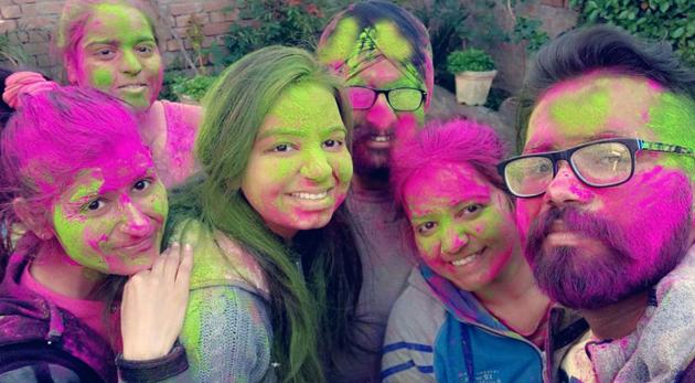 Holi celebrations in Ludhiana. (Gurminder Singh/HT)