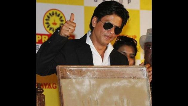 File picture of Shah Rukh Khan at the inaugural programme of Prayag Film City in West Midnapore district in 2012. (HT Photo) File picture of Shah Rukh Khan at the inaugural programme of Prayag Film City in West Midnapore district in 2012. (HT Photo)